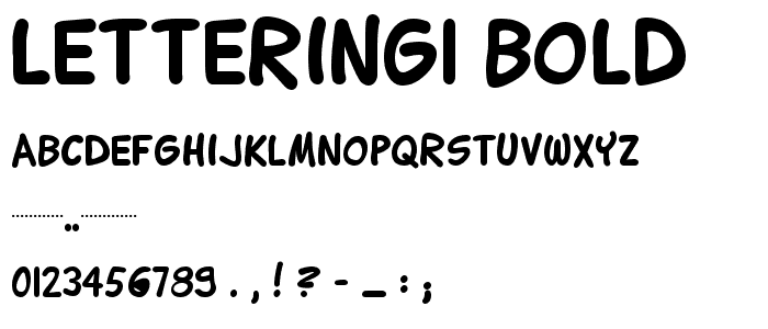 Lettering1 Bold font